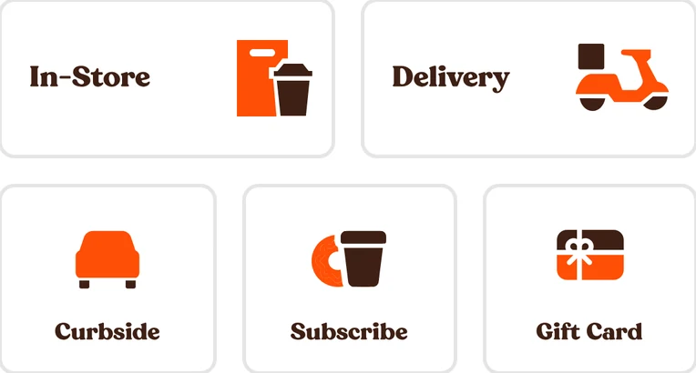 FiLLi quick actions: in-store, delivery, curbside, subscribe and gift card