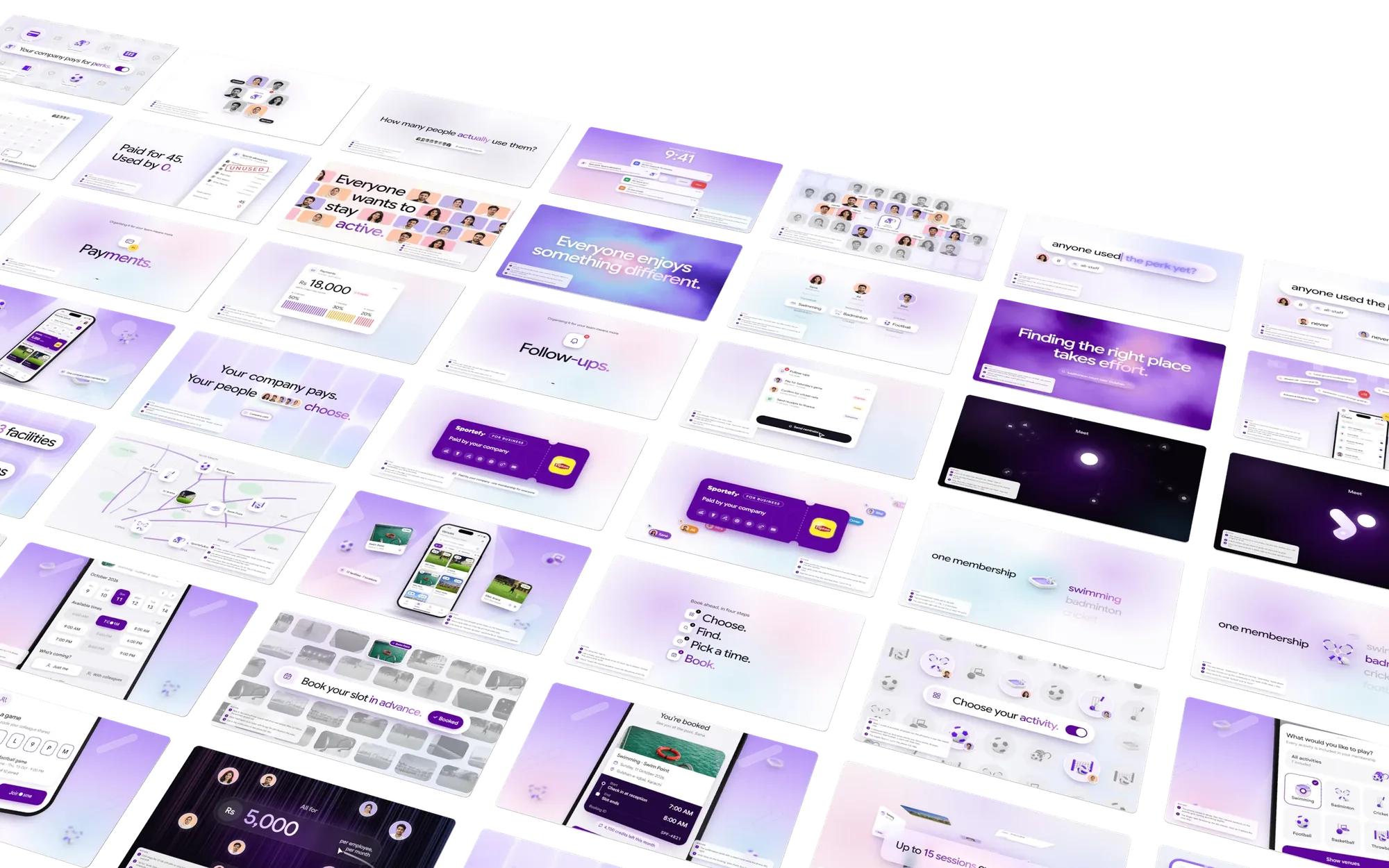 The 56-frame storyboard laid out as a table of frames